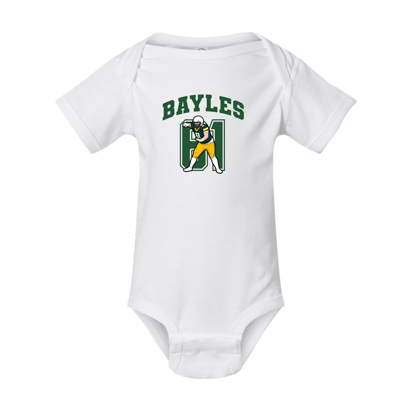 Baby Onesie — Number in White