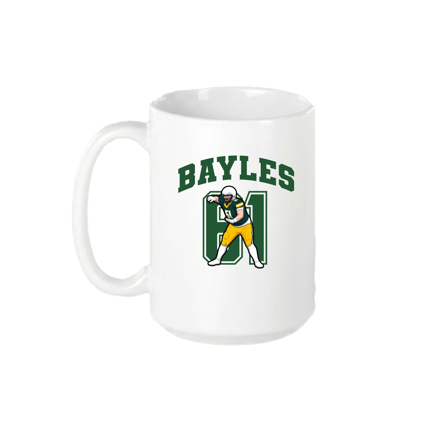 15oz Coffee Mug — Number in White