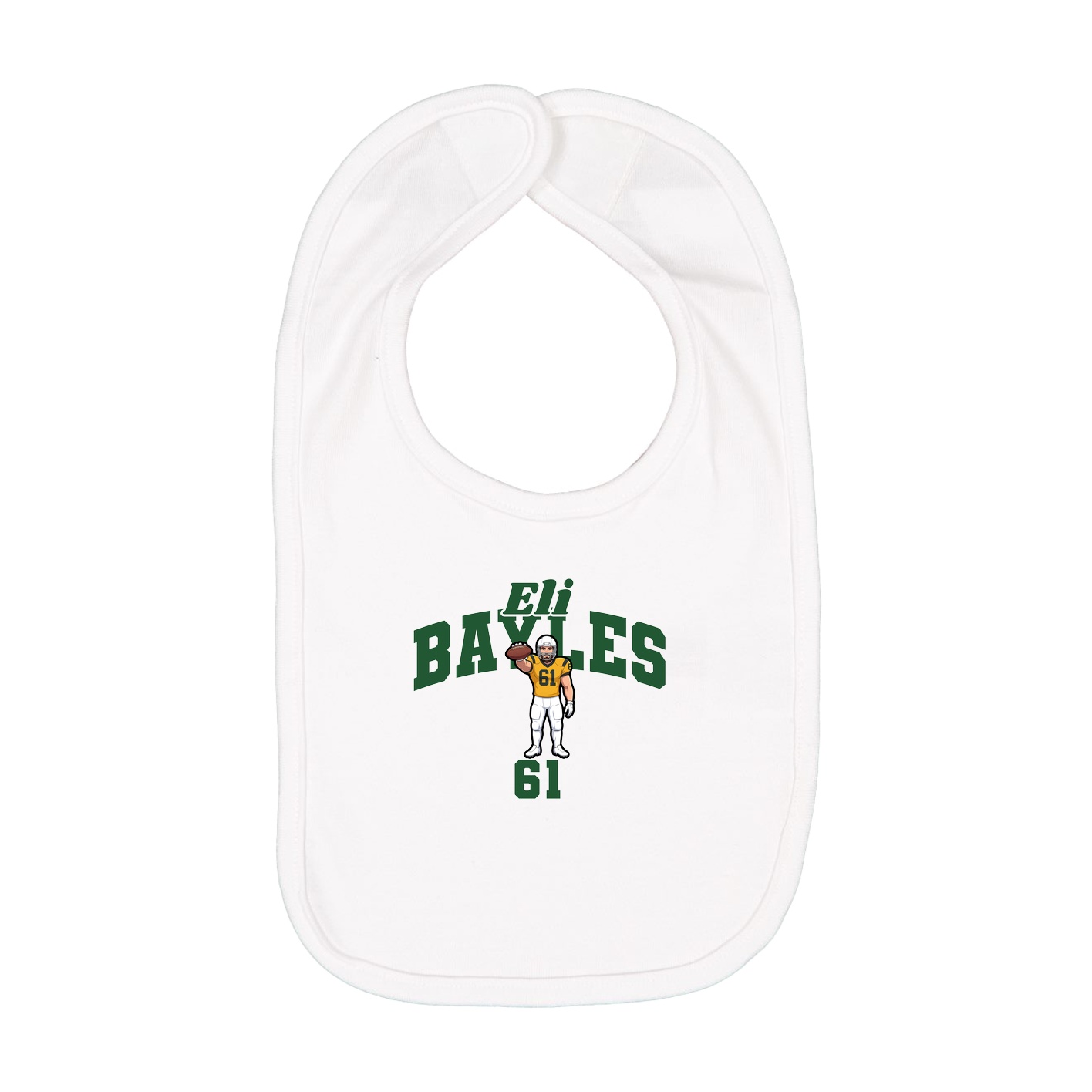 Infant Bib — Signature Arch in White