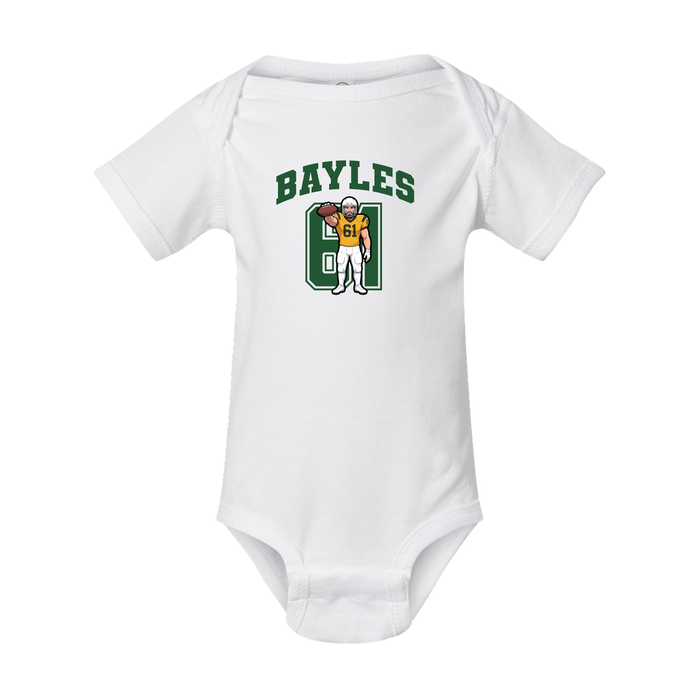 Baby Onesie — Number in White