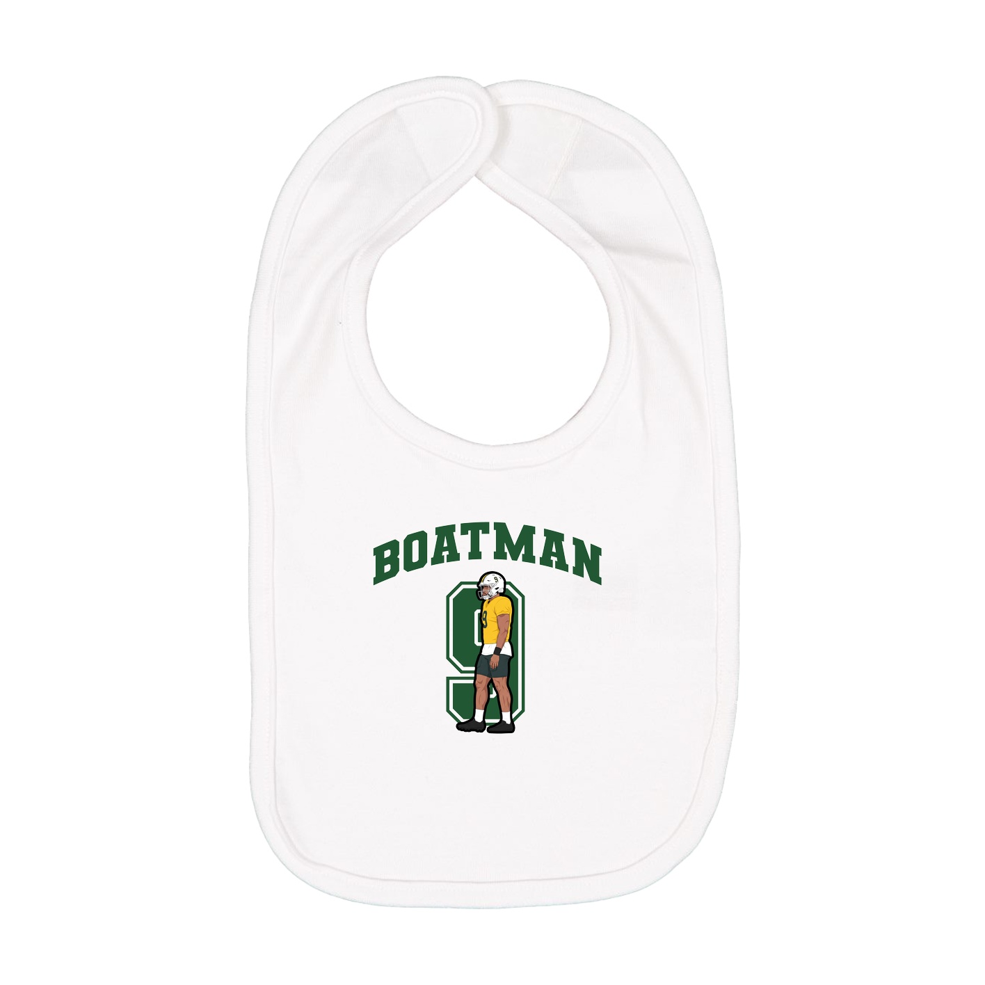 Infant Bib — Number in White