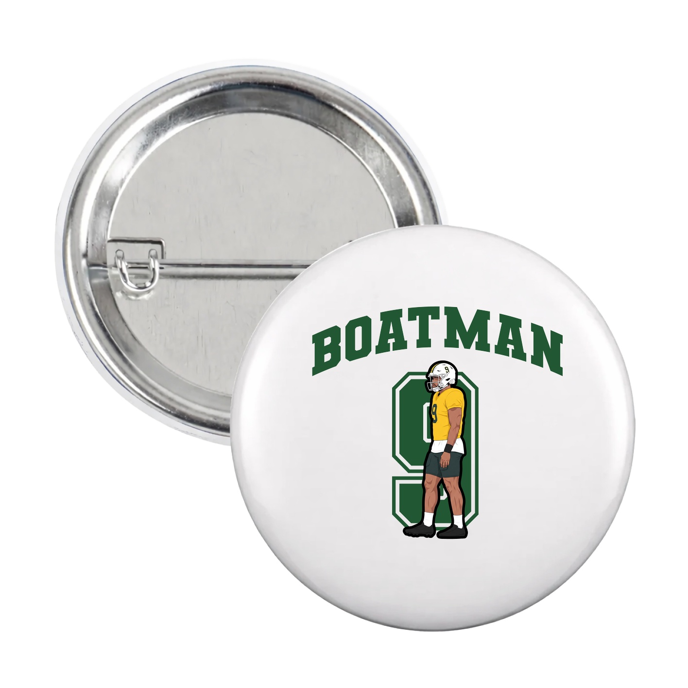 Game Day Button — Number in White