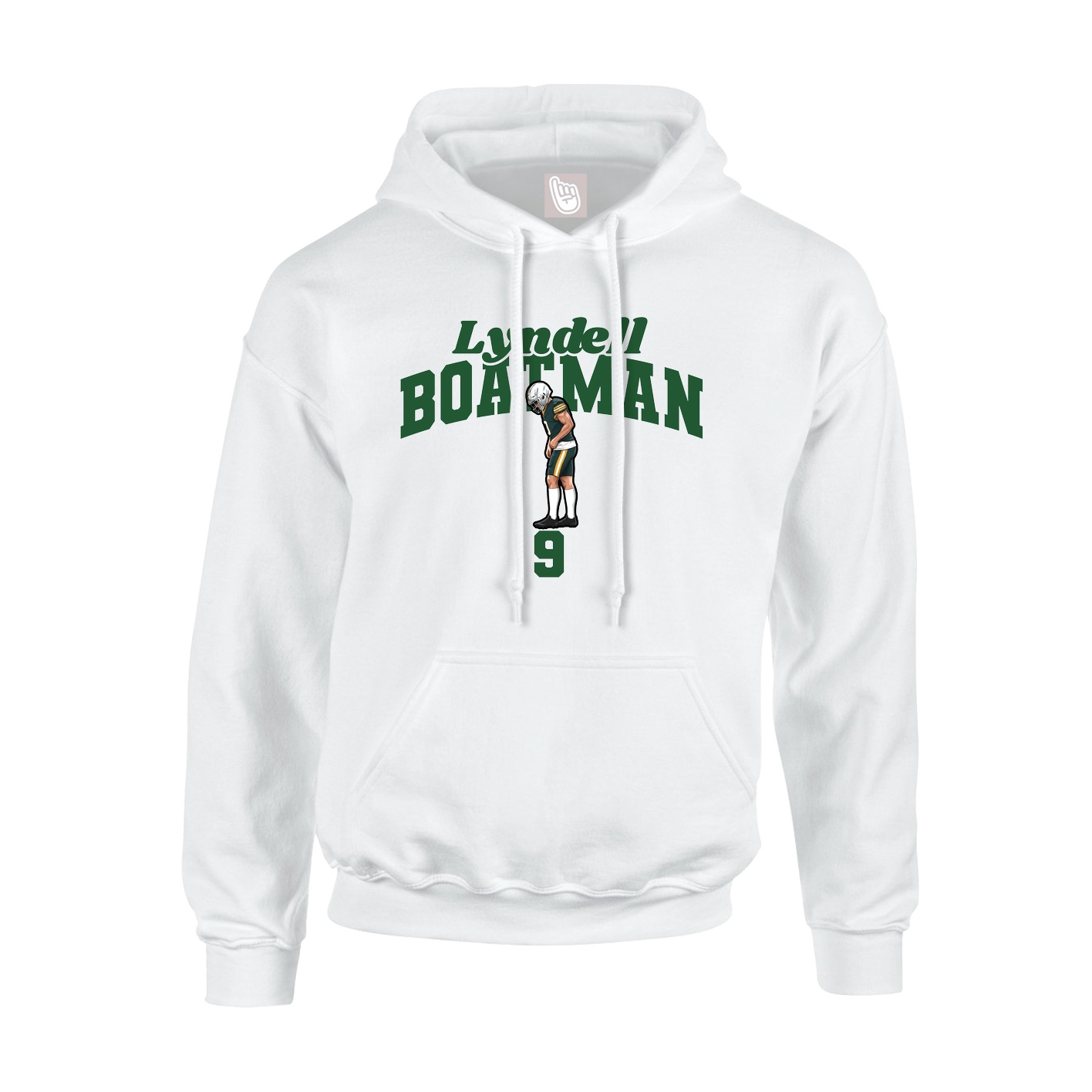 Hoodie — Signature Arch in White