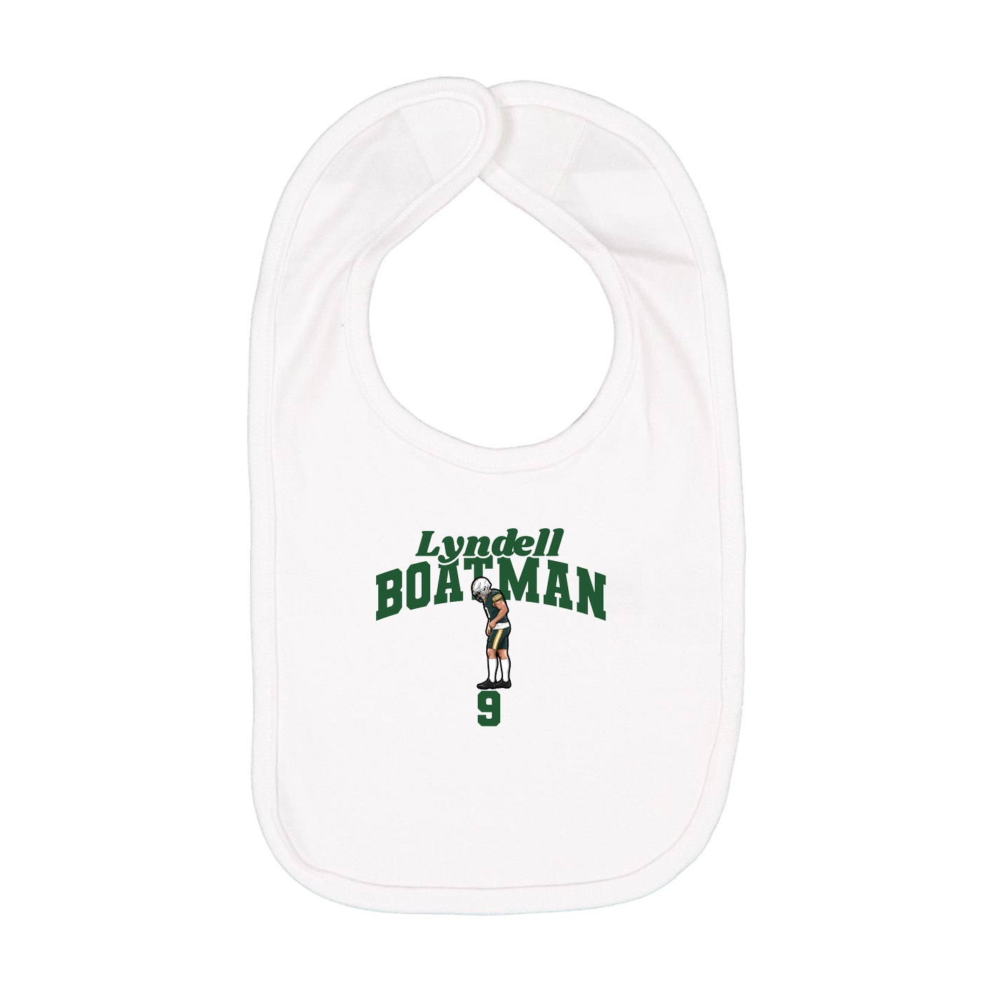 Infant Bib — Signature Arch in White