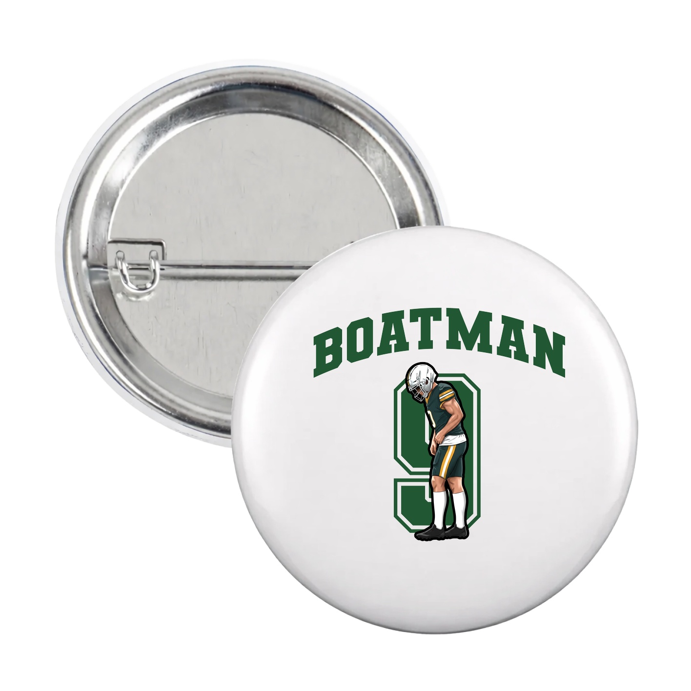 Game Day Button — Number in White