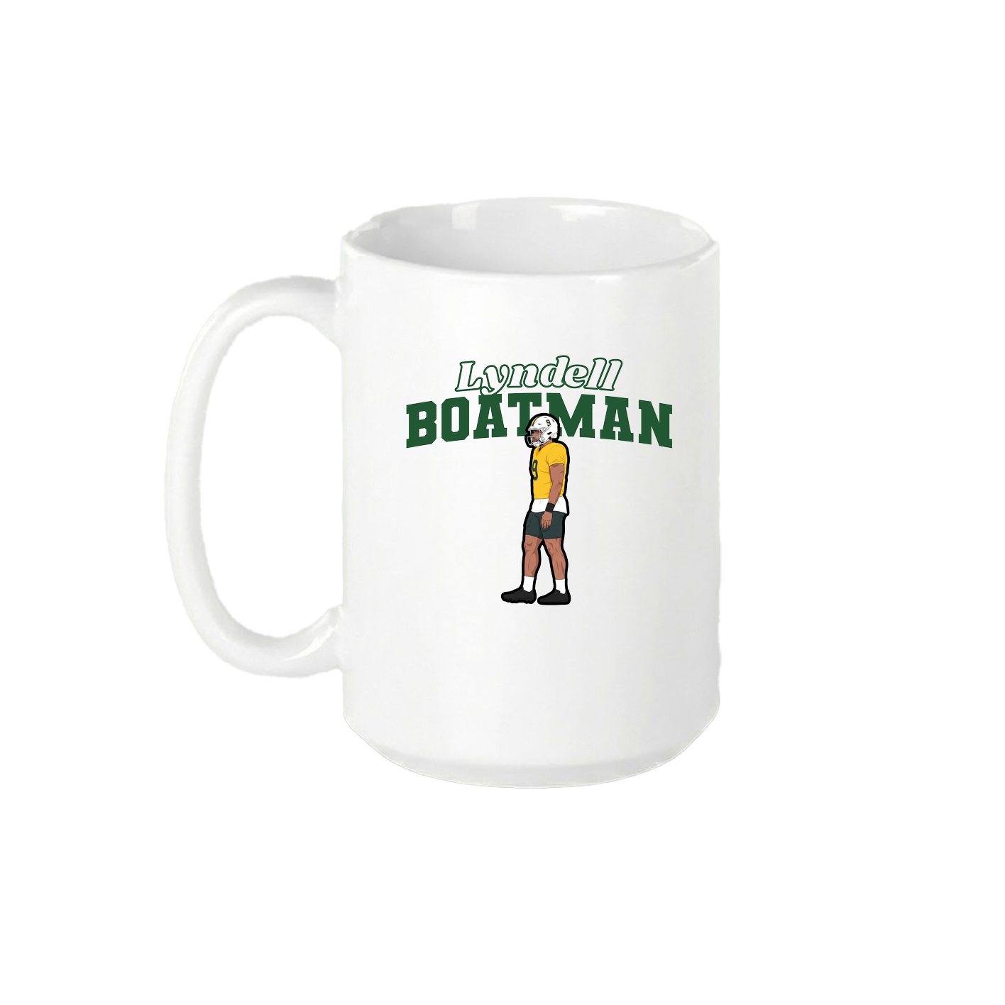 15oz Coffee Mug — Name Arch in White