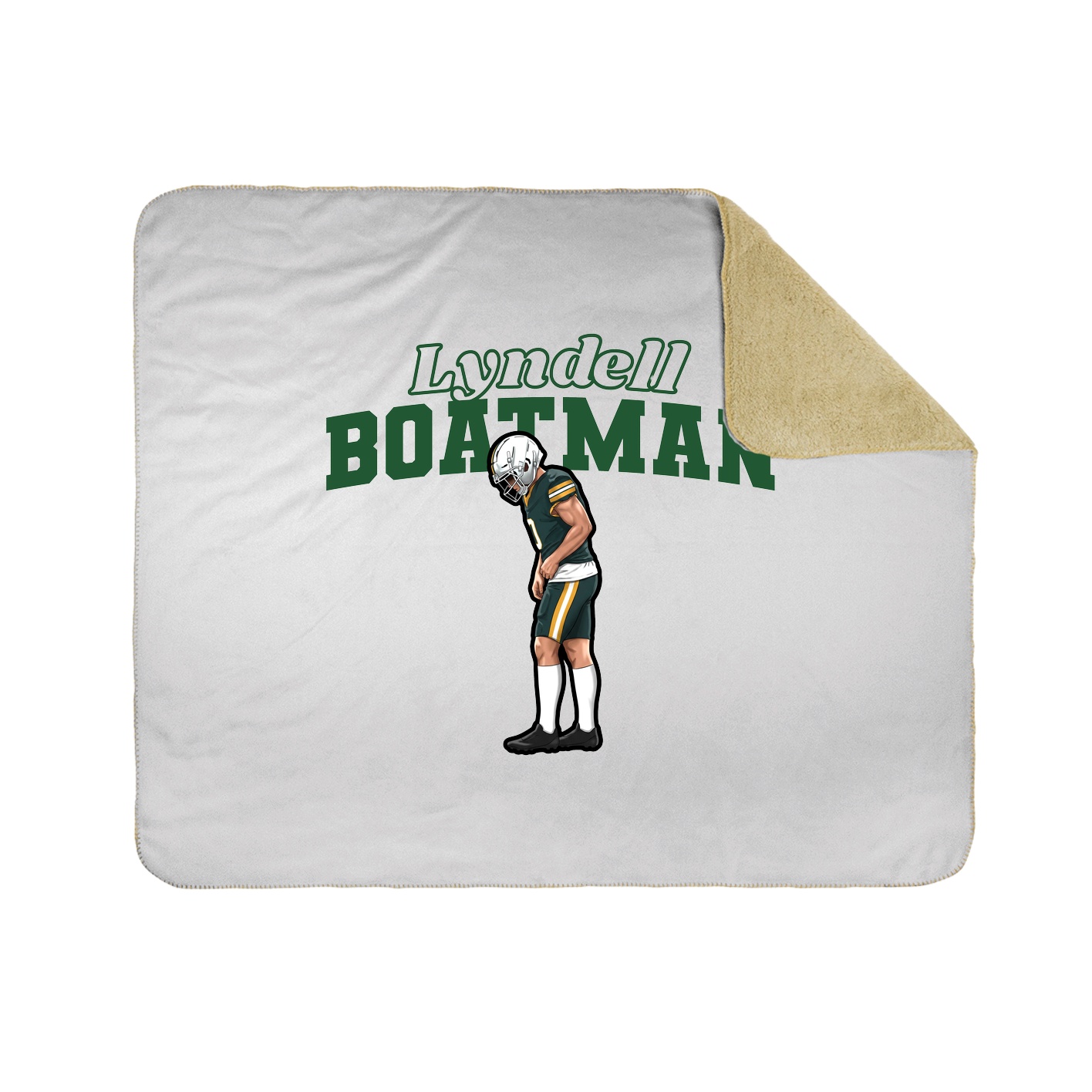 Throw Blanket — Name Arch in White