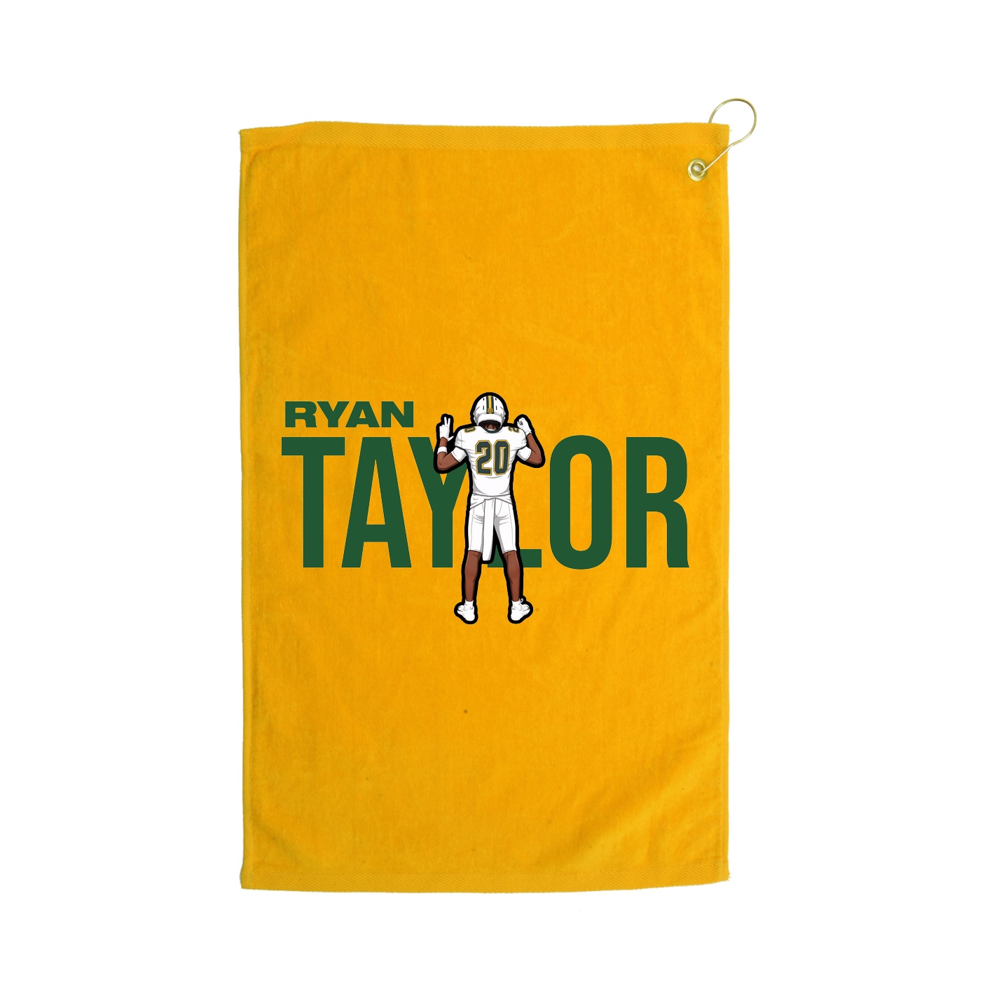 Golf Towel — Player Name in Gold