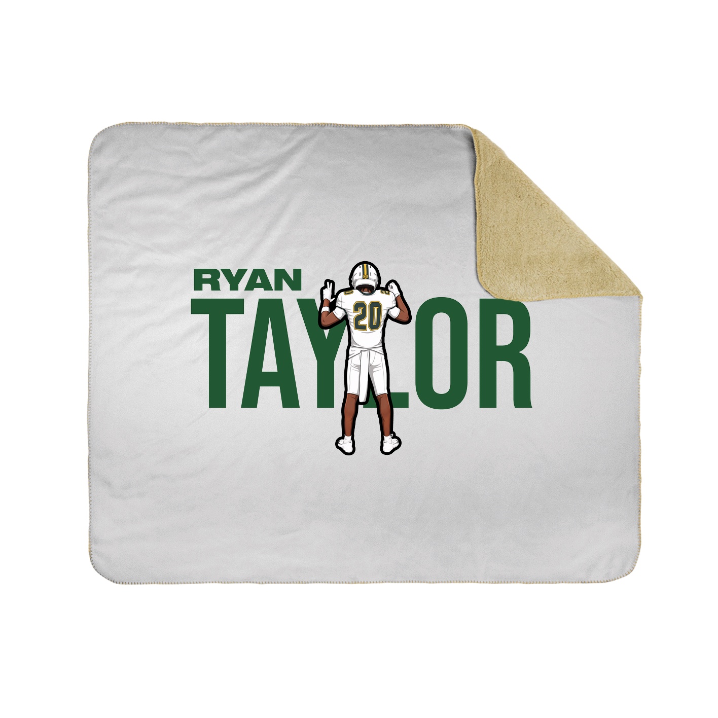 Throw Blanket — Player Name in White