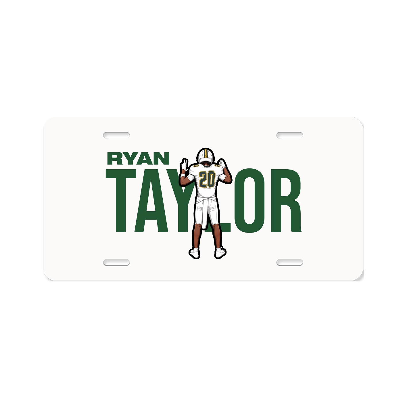 License Plate — Player Name in Classic