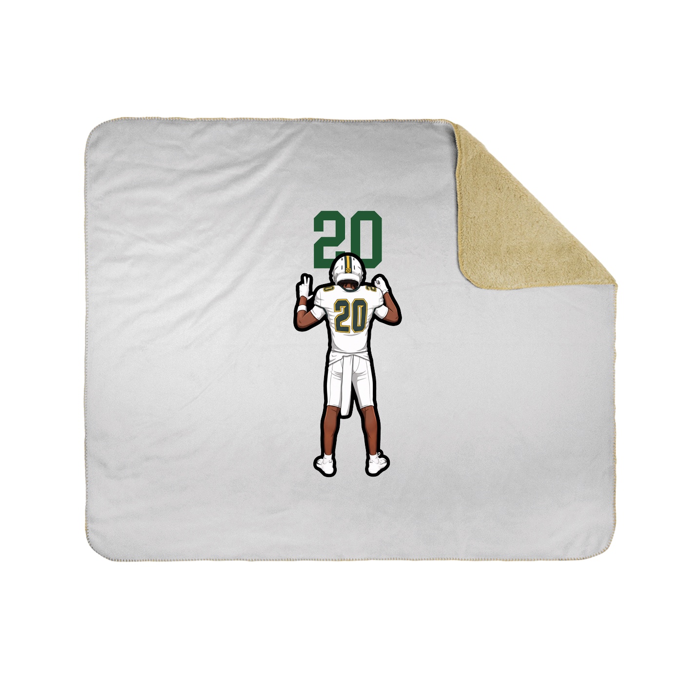 Throw Blanket — Number Top in White
