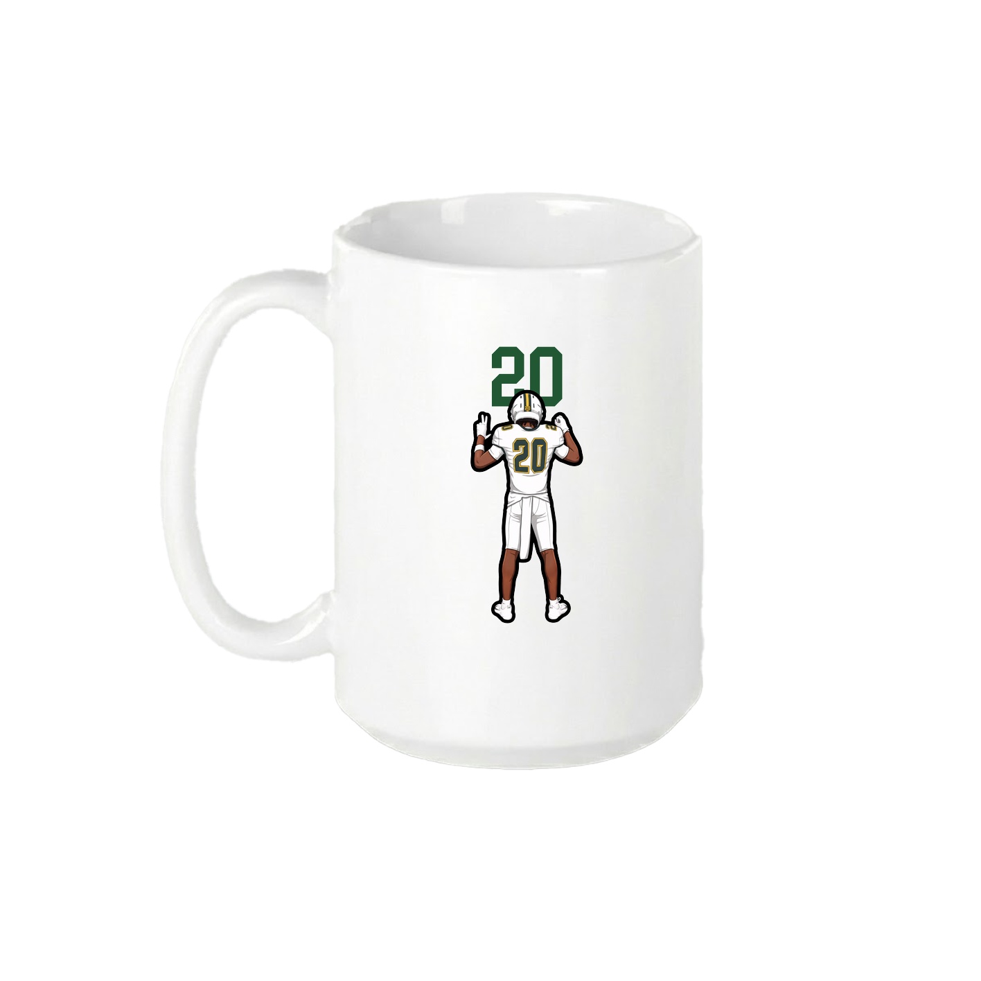 15oz Coffee Mug — Number Top in White