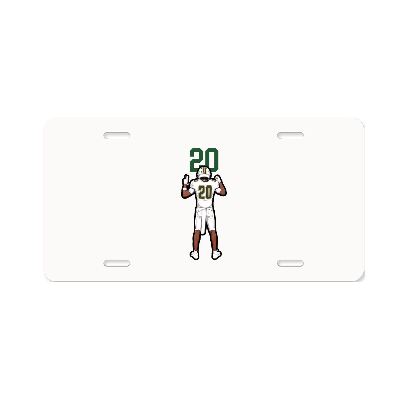 License Plate — Number Top in Classic