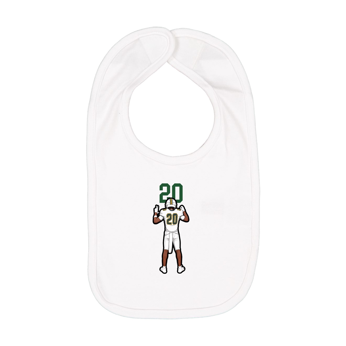 Infant Bib — Number Top in White
