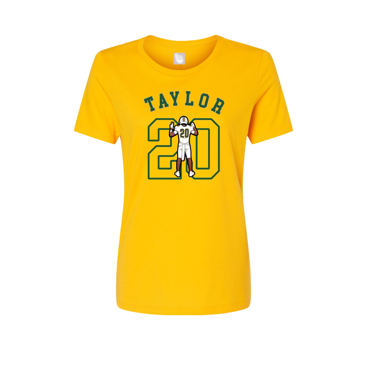 Fitted Women's Tee — Shirsey Arch in Gold