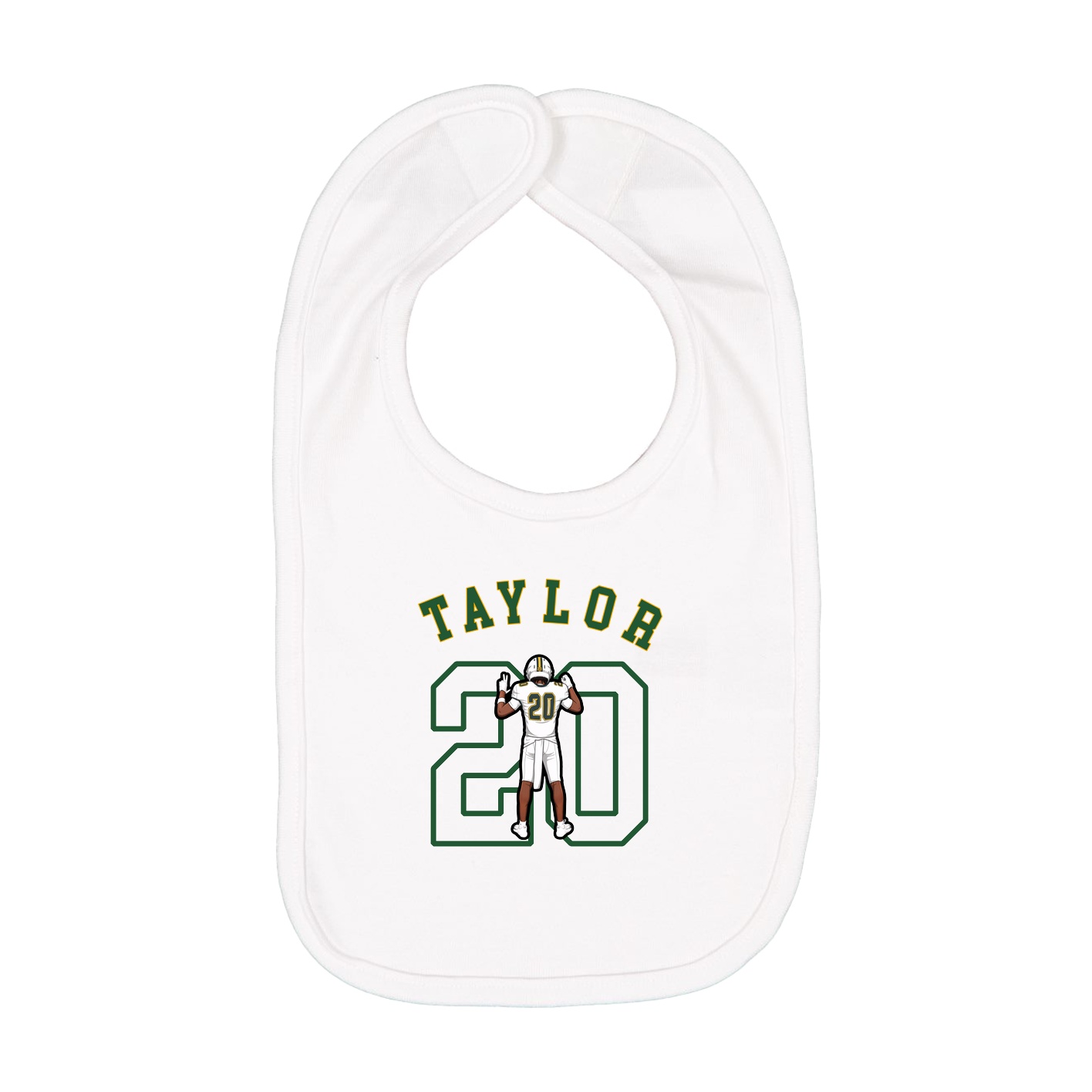 Infant Bib — Shirsey Arch in White