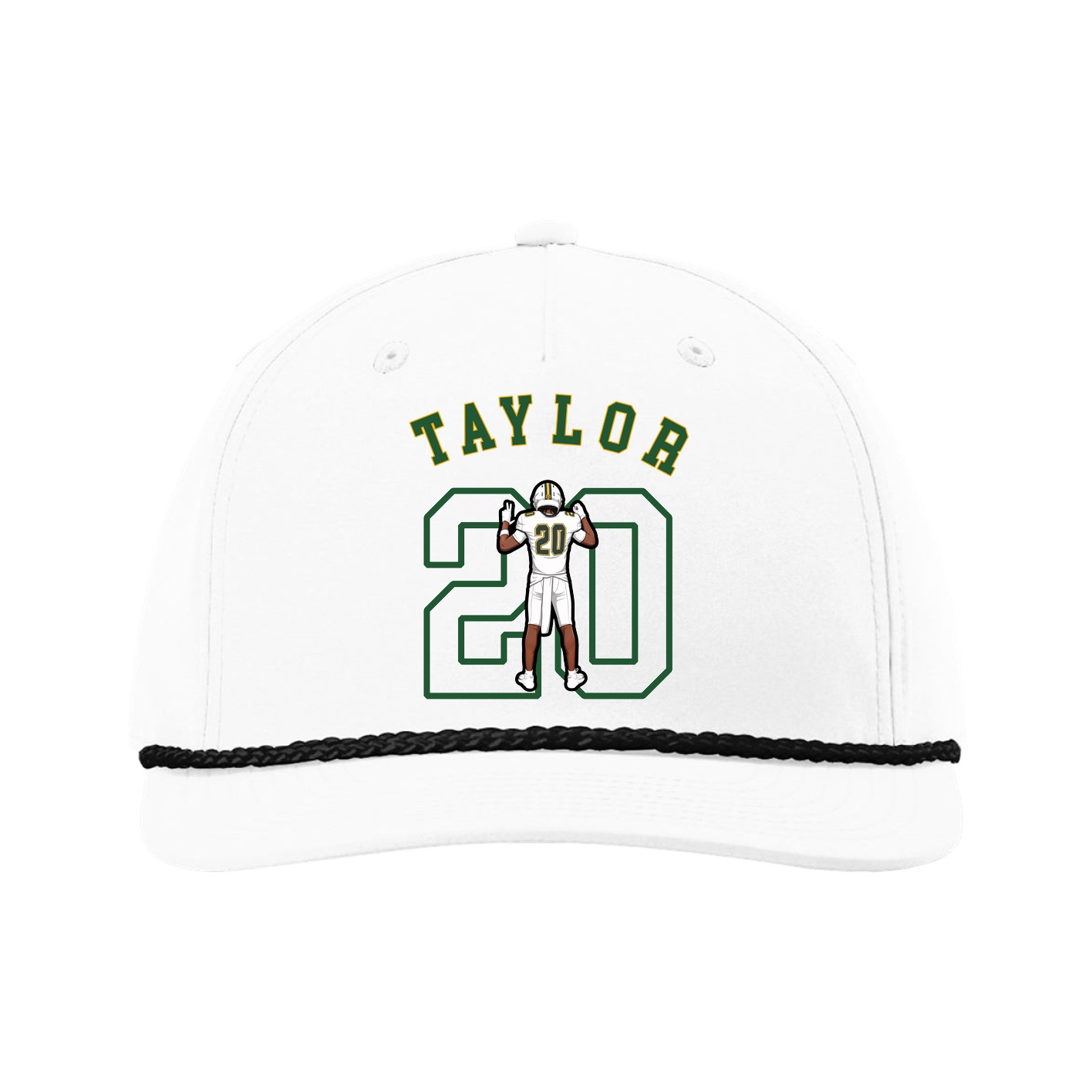 Five-Panel Classic Rope Cap — Shirsey Arch in White