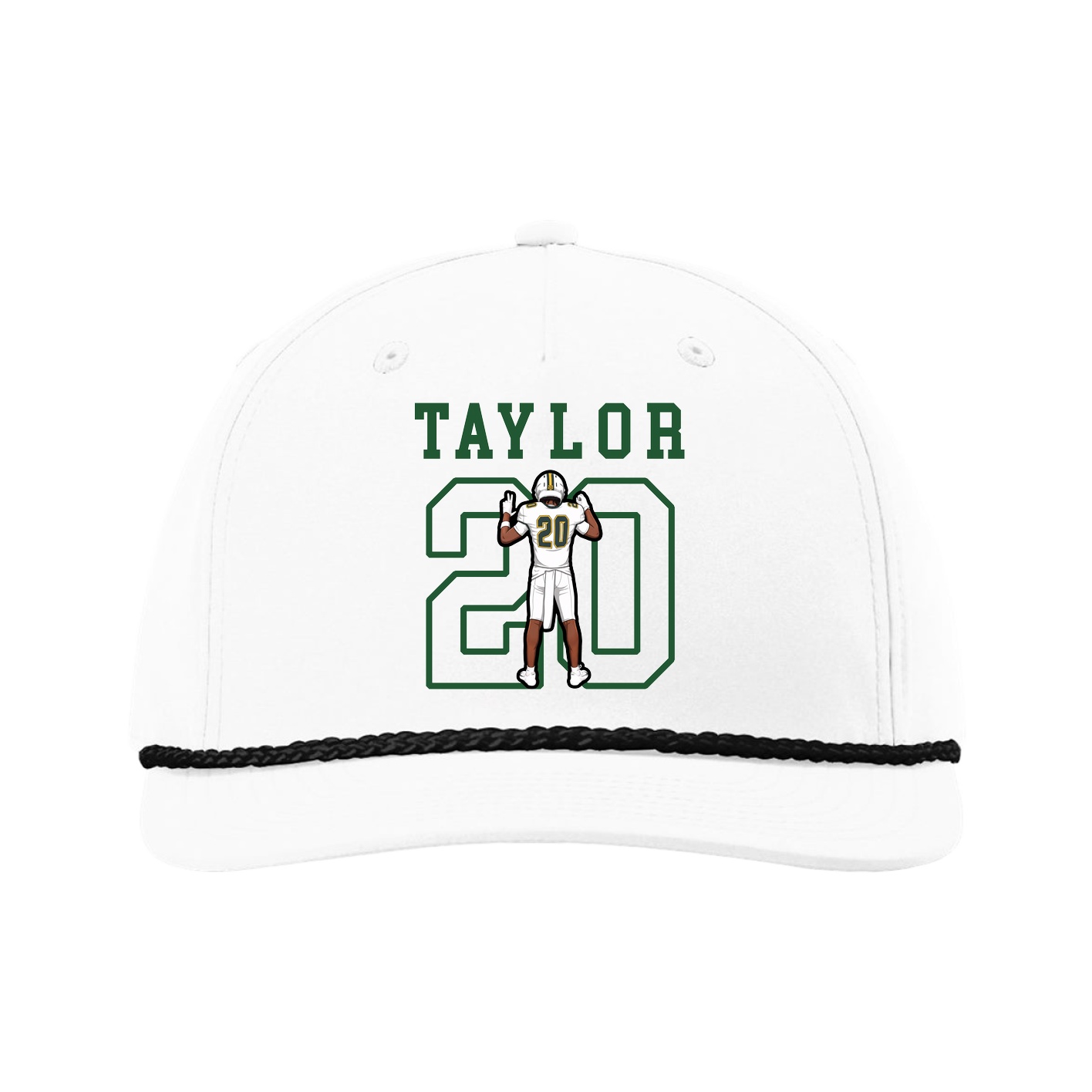 Five-Panel Classic Rope Cap — Shirsey in White