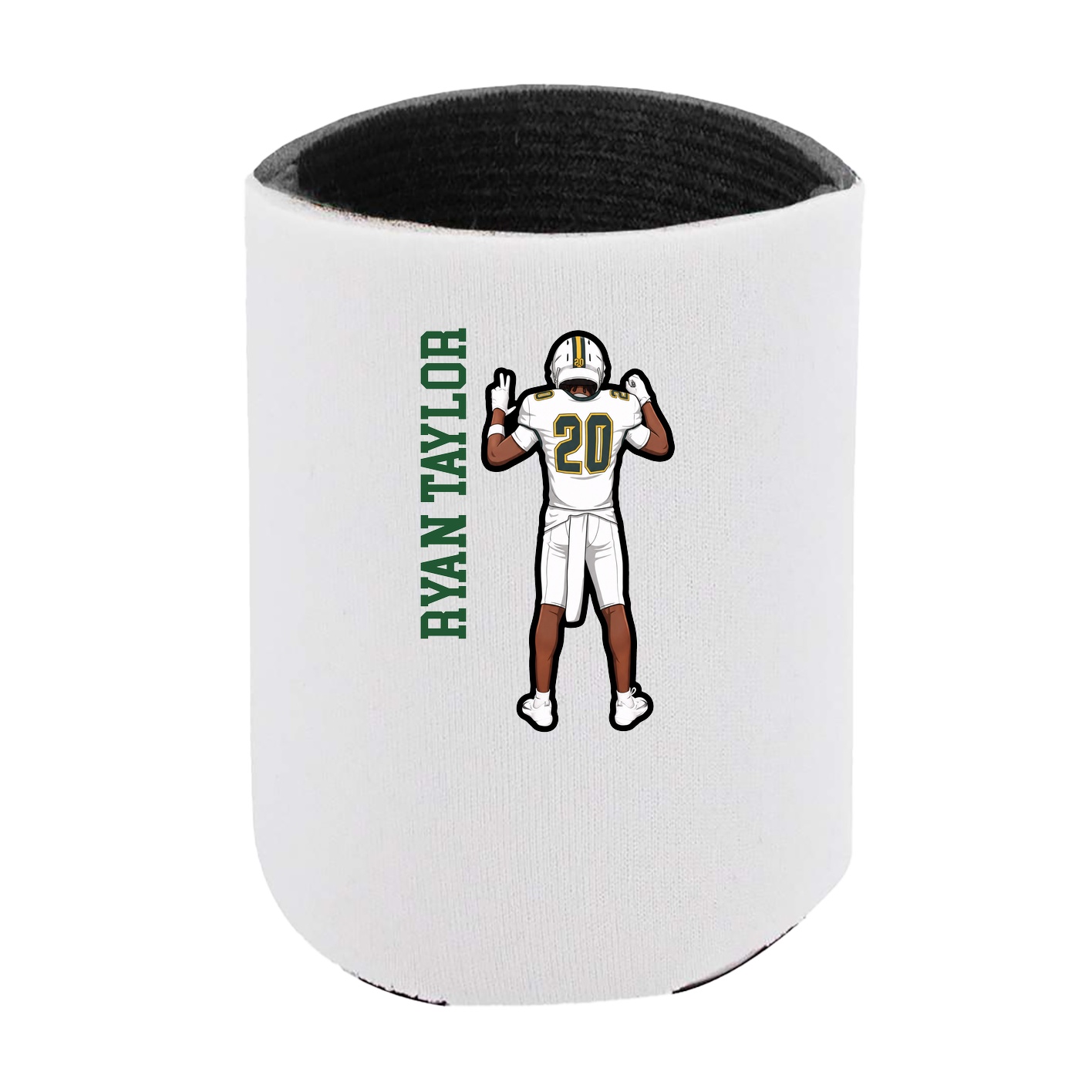 Can Holder — Name Vertical in White