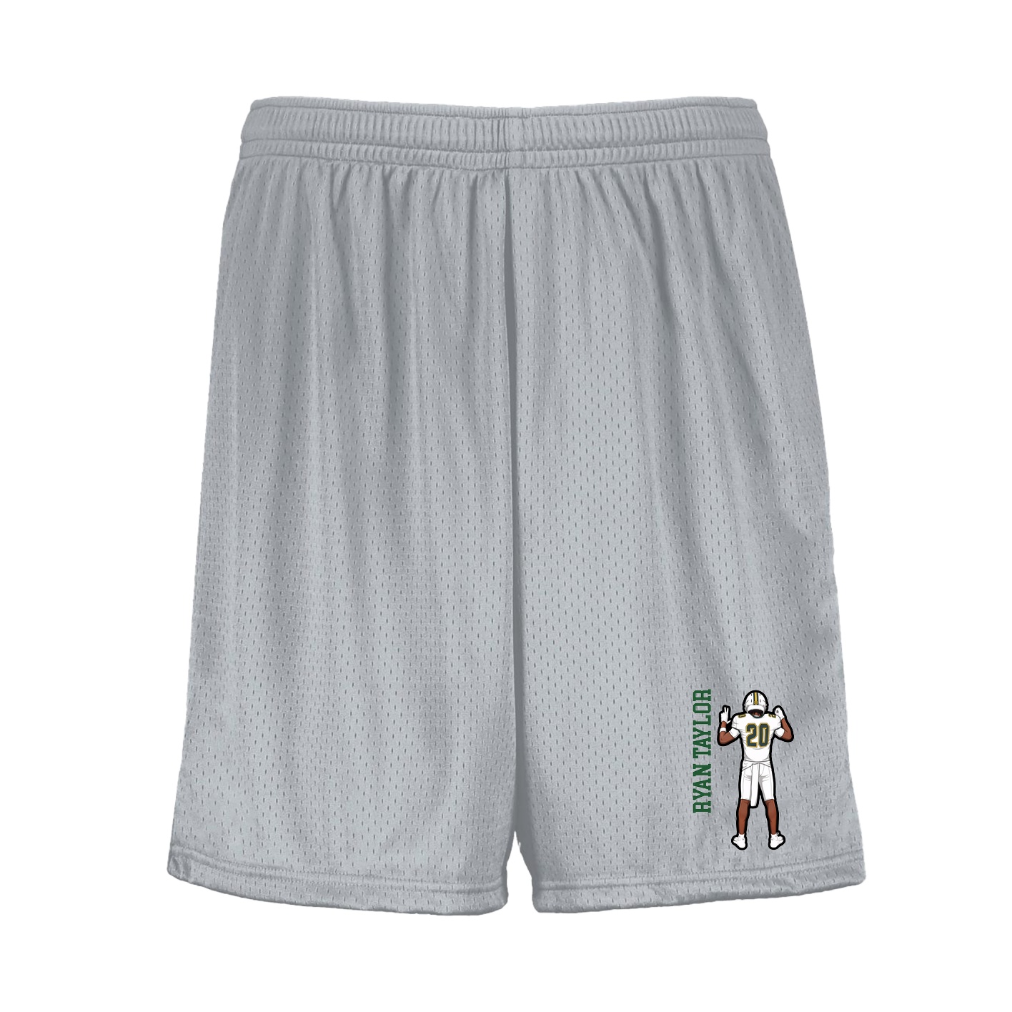 Shorts — Name Vertical in Silver