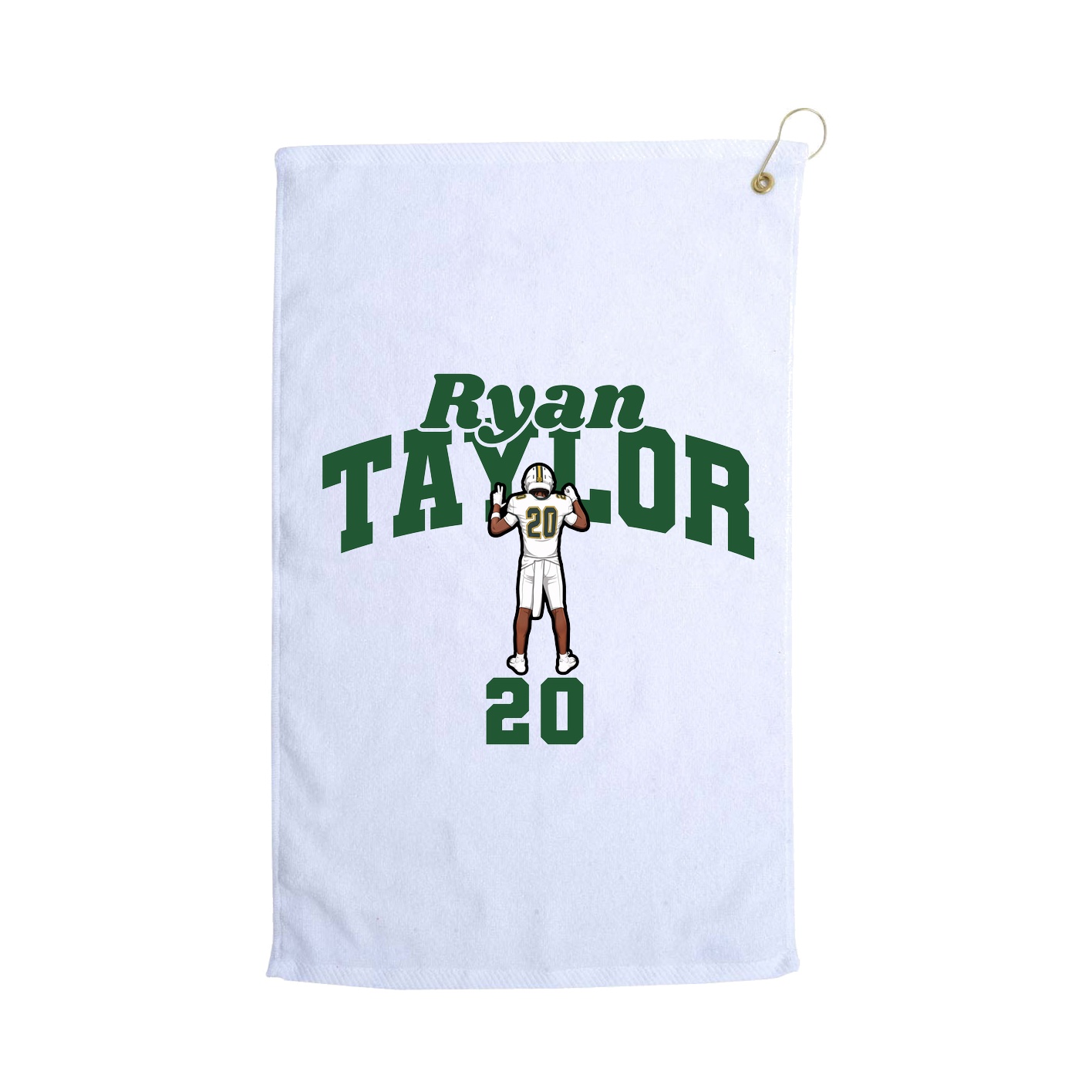 Golf Towel — Signature Arch in White