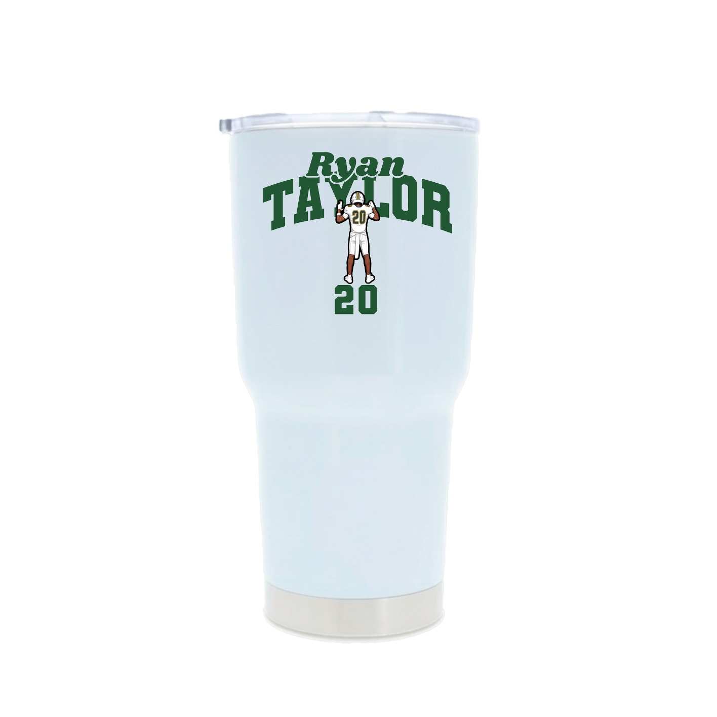 30oz Stainless Steel Tumbler — Signature Arch in White