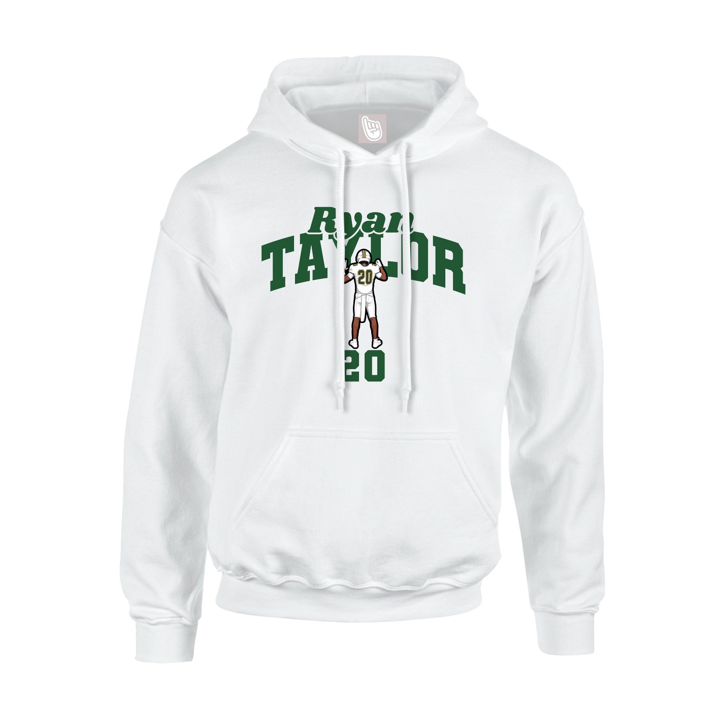 Hoodie — Signature Arch in White