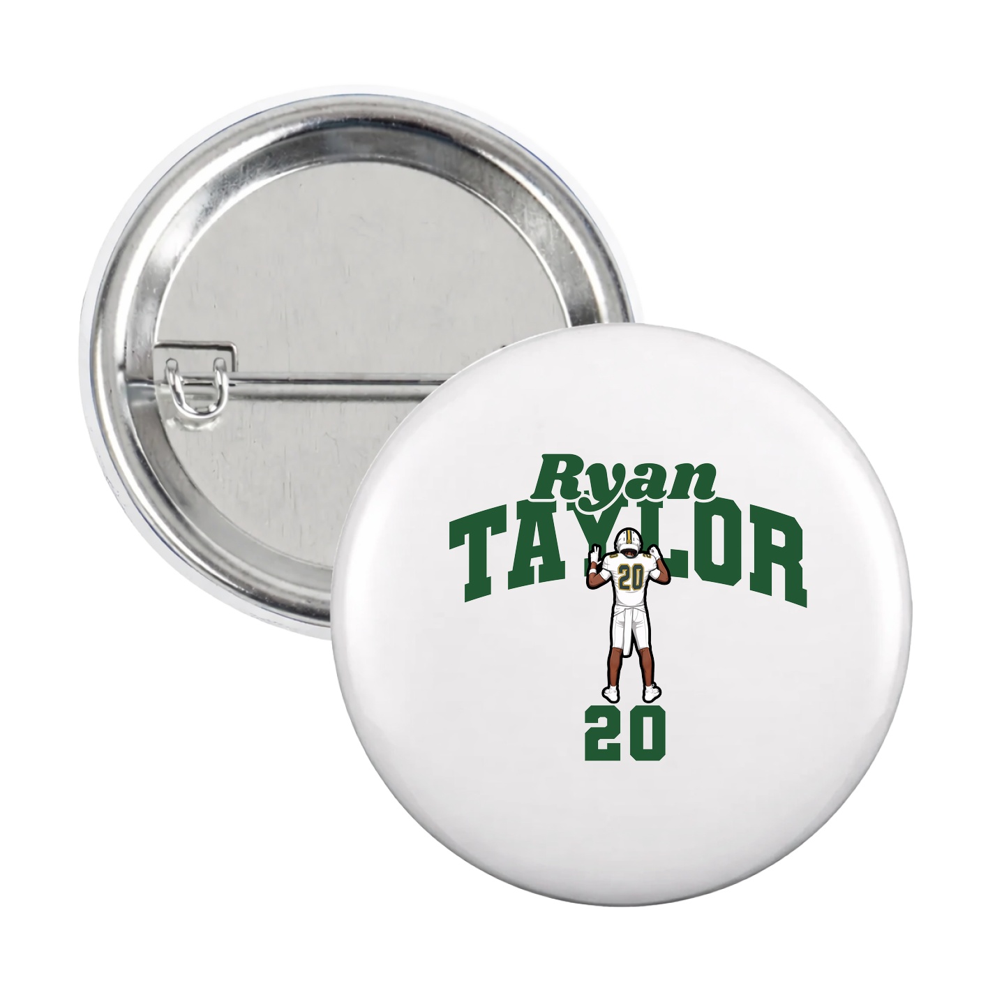 Game Day Button — Signature Arch in White
