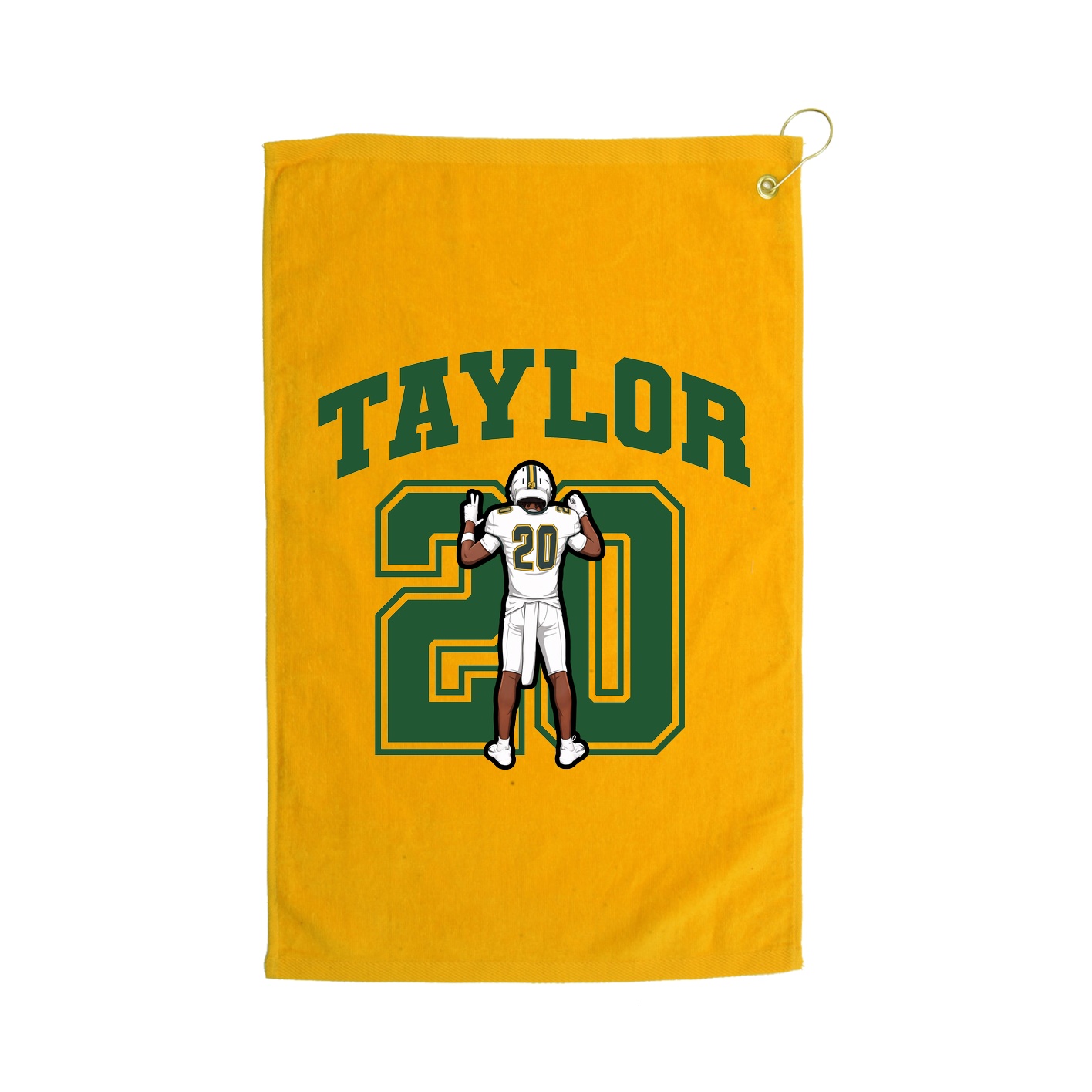 Golf Towel — Number in Gold
