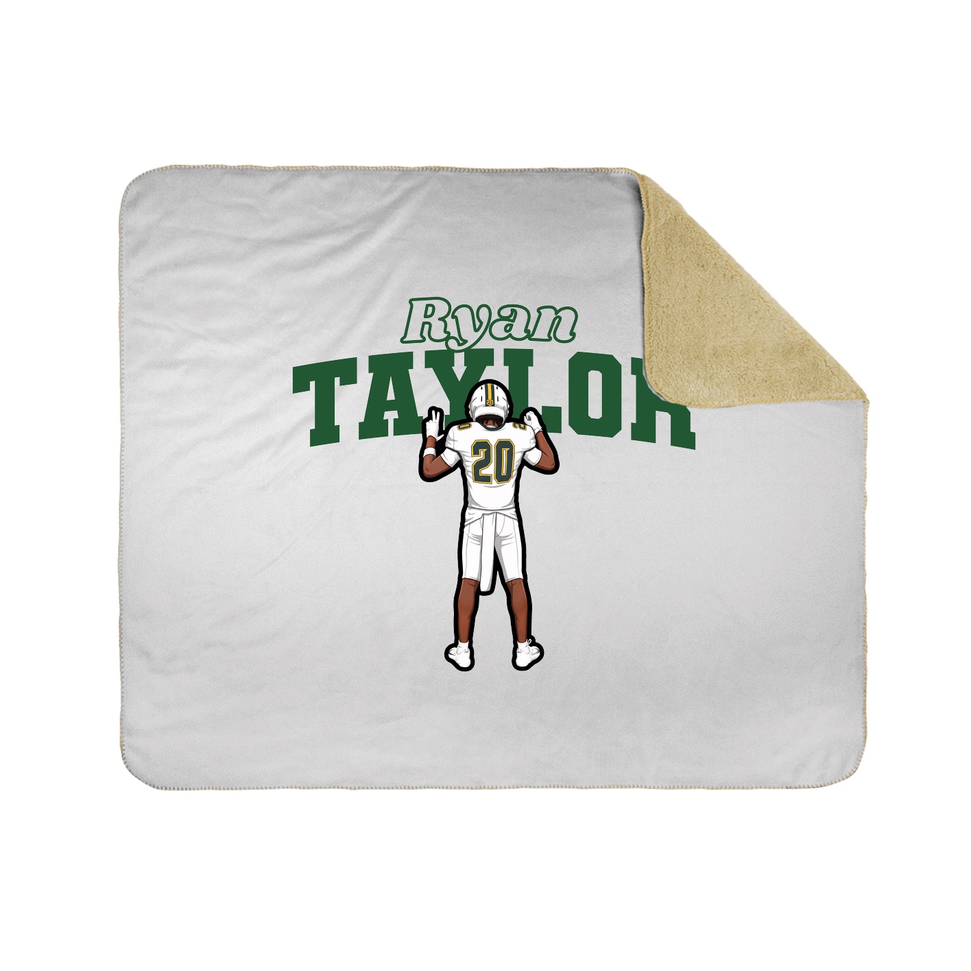 Throw Blanket — Name Arch in White