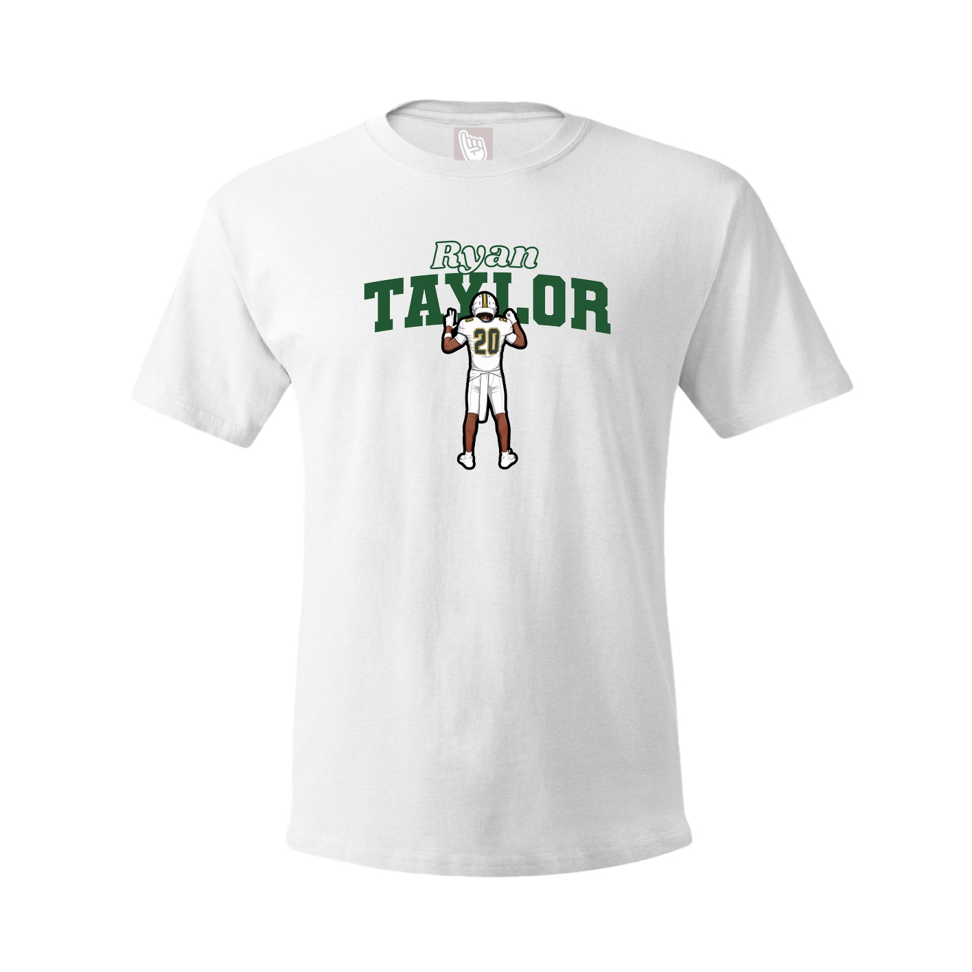 Youth Tee — Name Arch in White