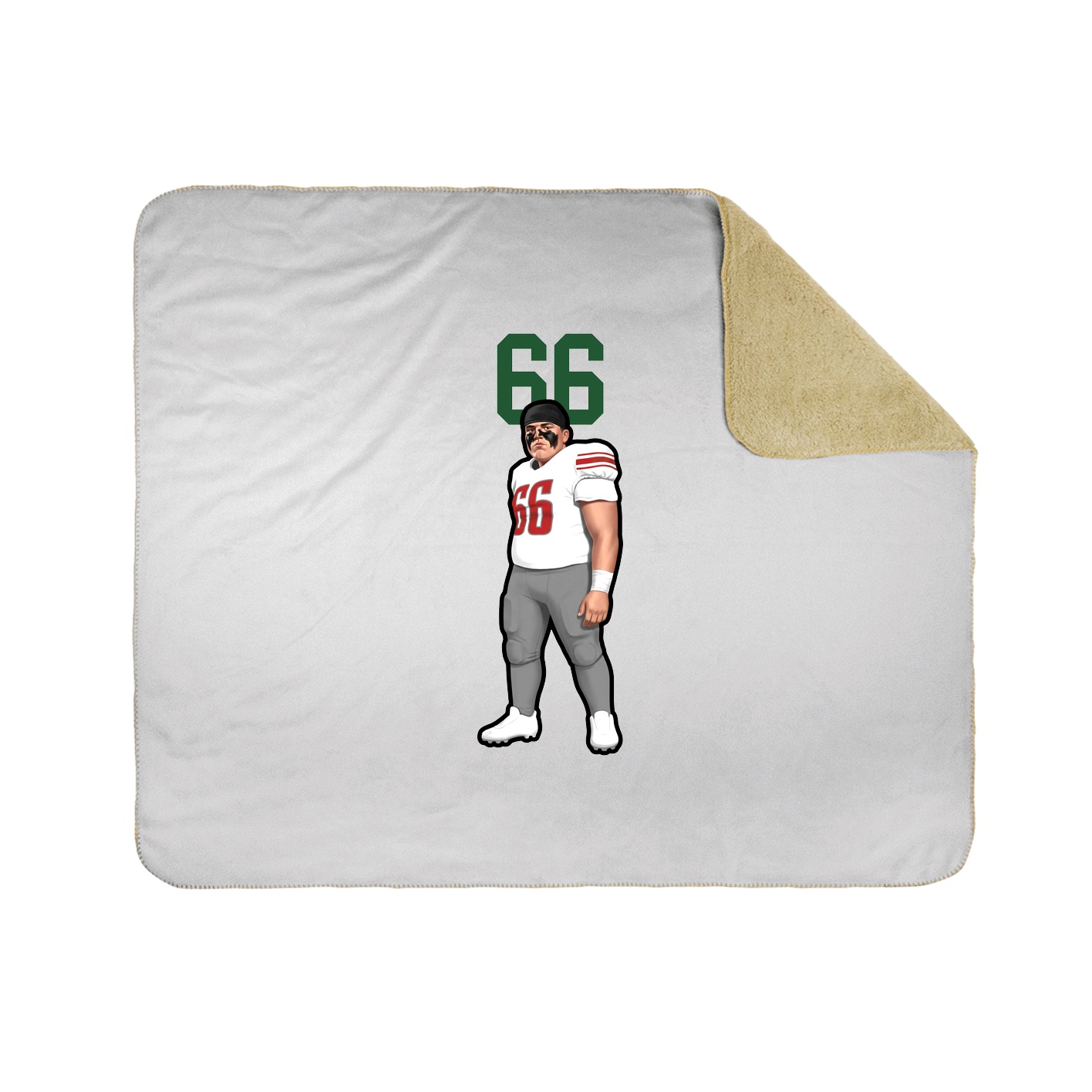 Throw Blanket — Number Top in White