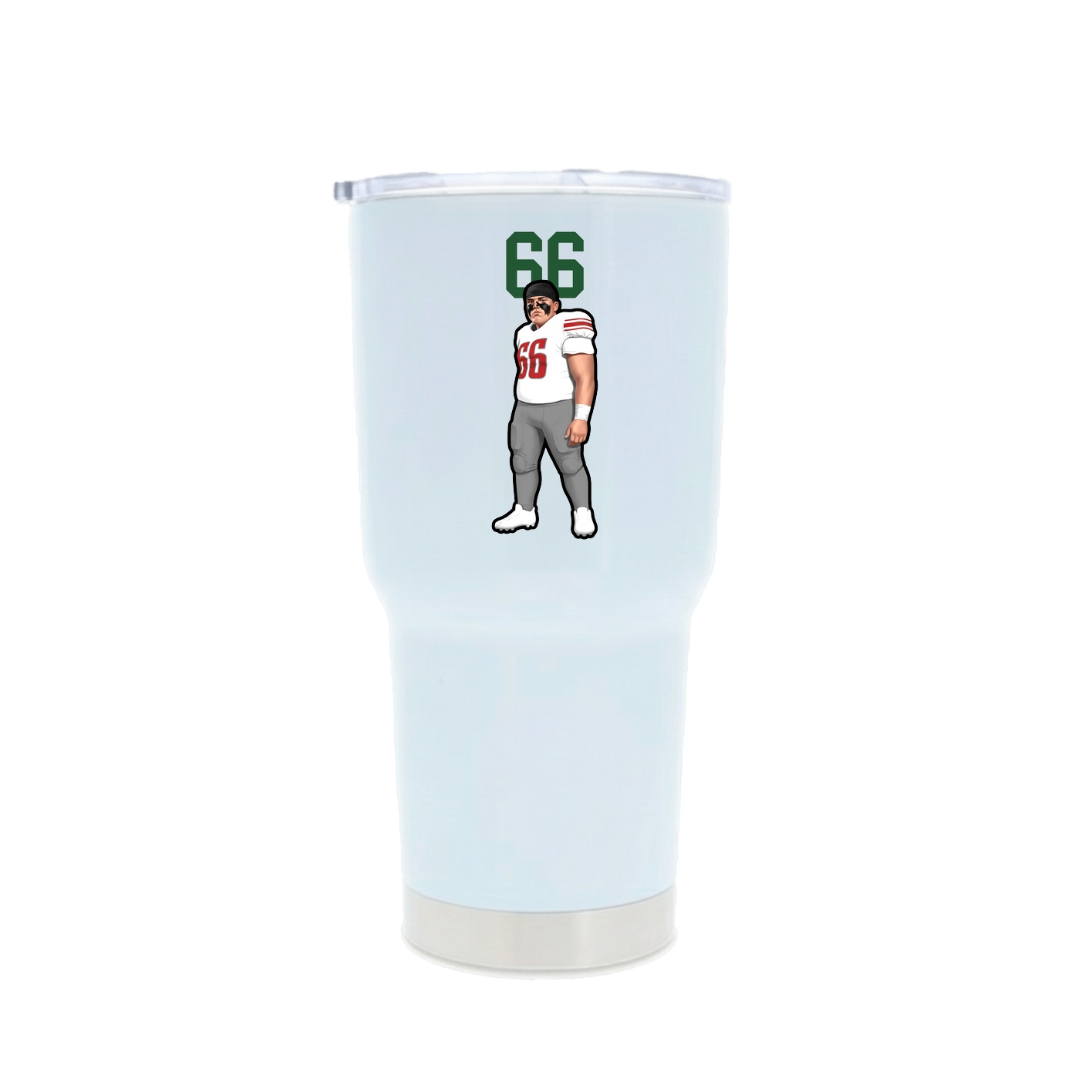 30oz Stainless Steel Tumbler — Number Top in White