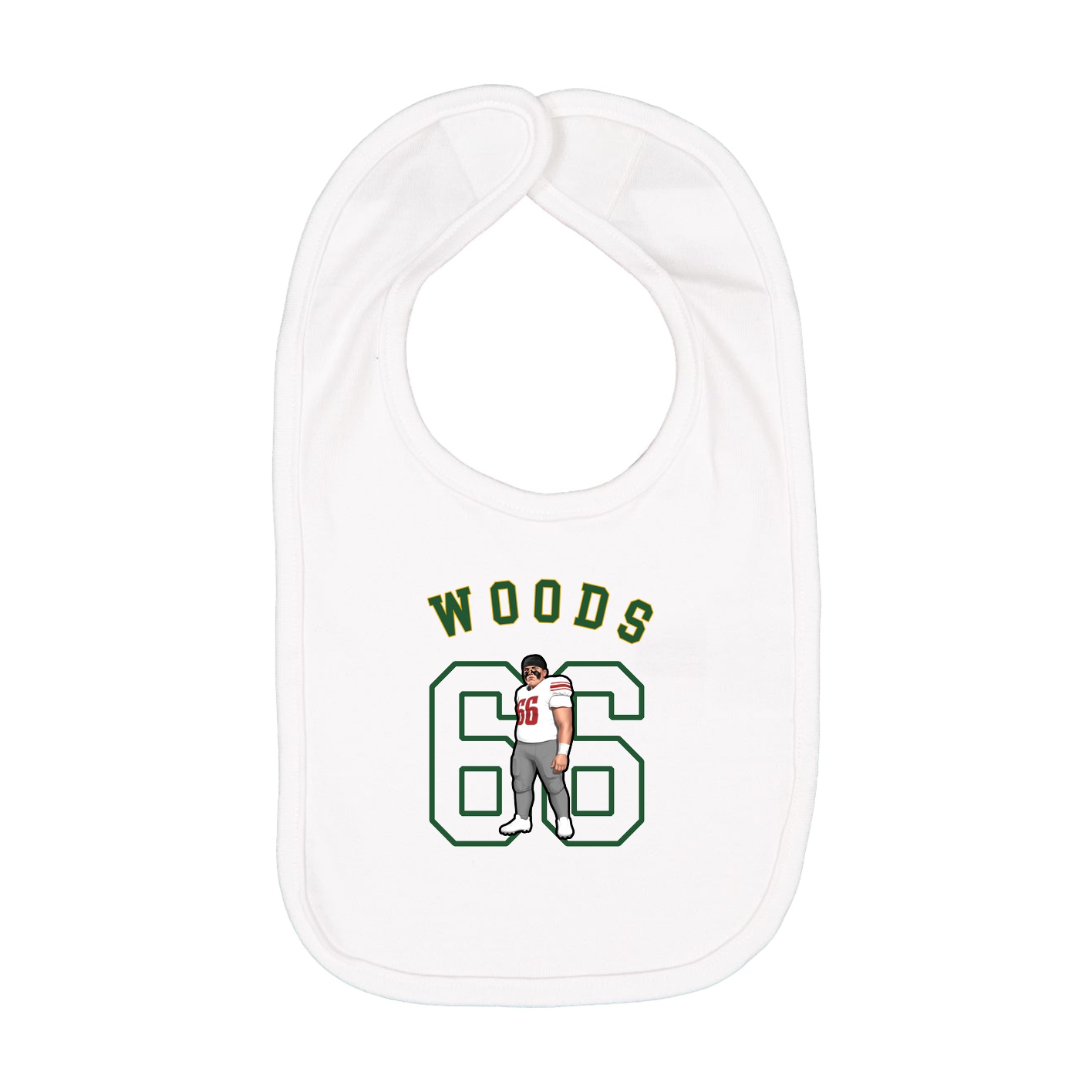 Infant Bib — Shirsey Arch in White