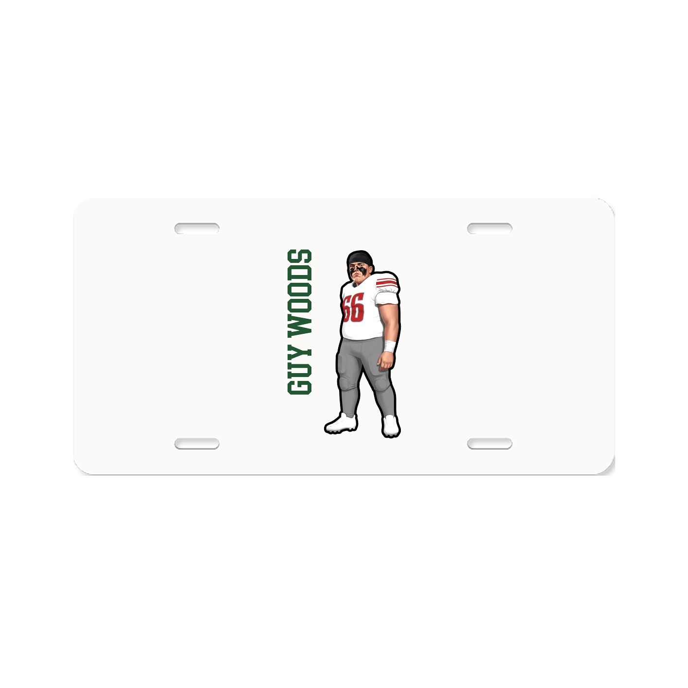 License Plate — Name Vertical in Classic