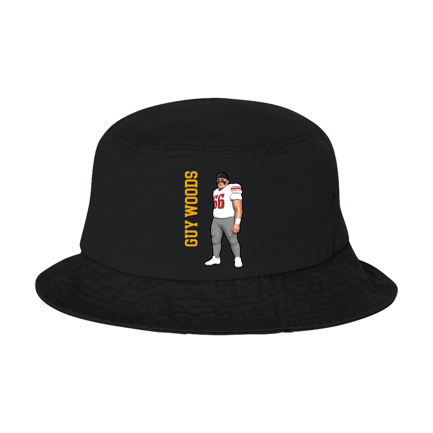 Bucket Cap — Name Vertical in Black