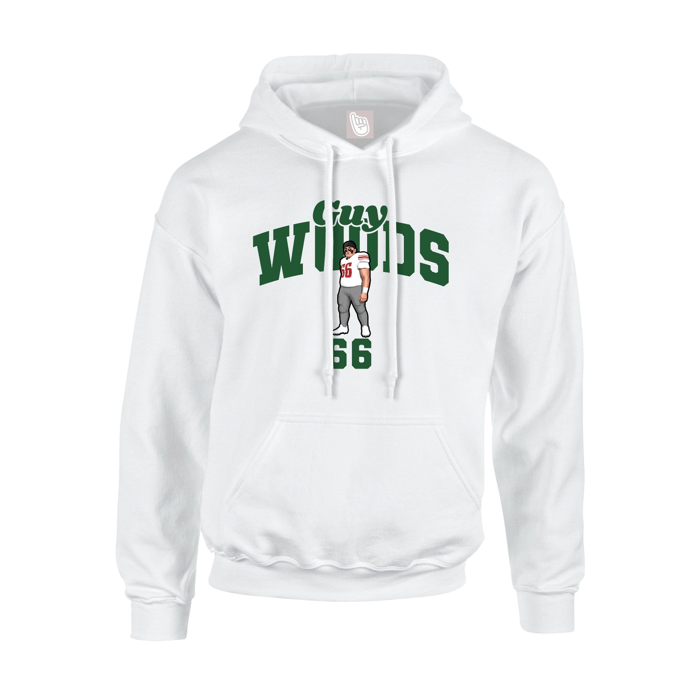 Hoodie — Signature Arch in White
