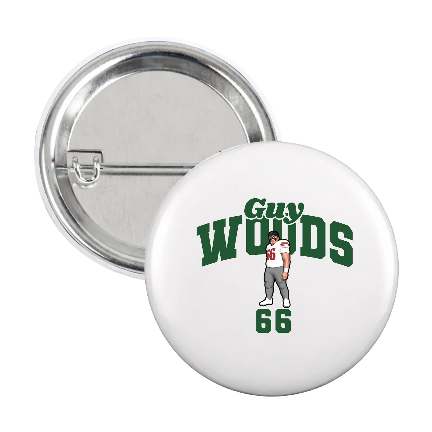 Game Day Button — Signature Arch in White
