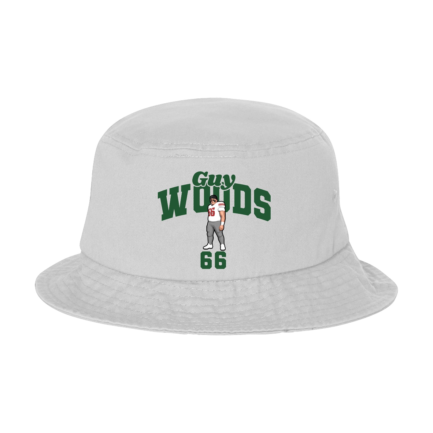 Bucket Cap — Signature Arch in White