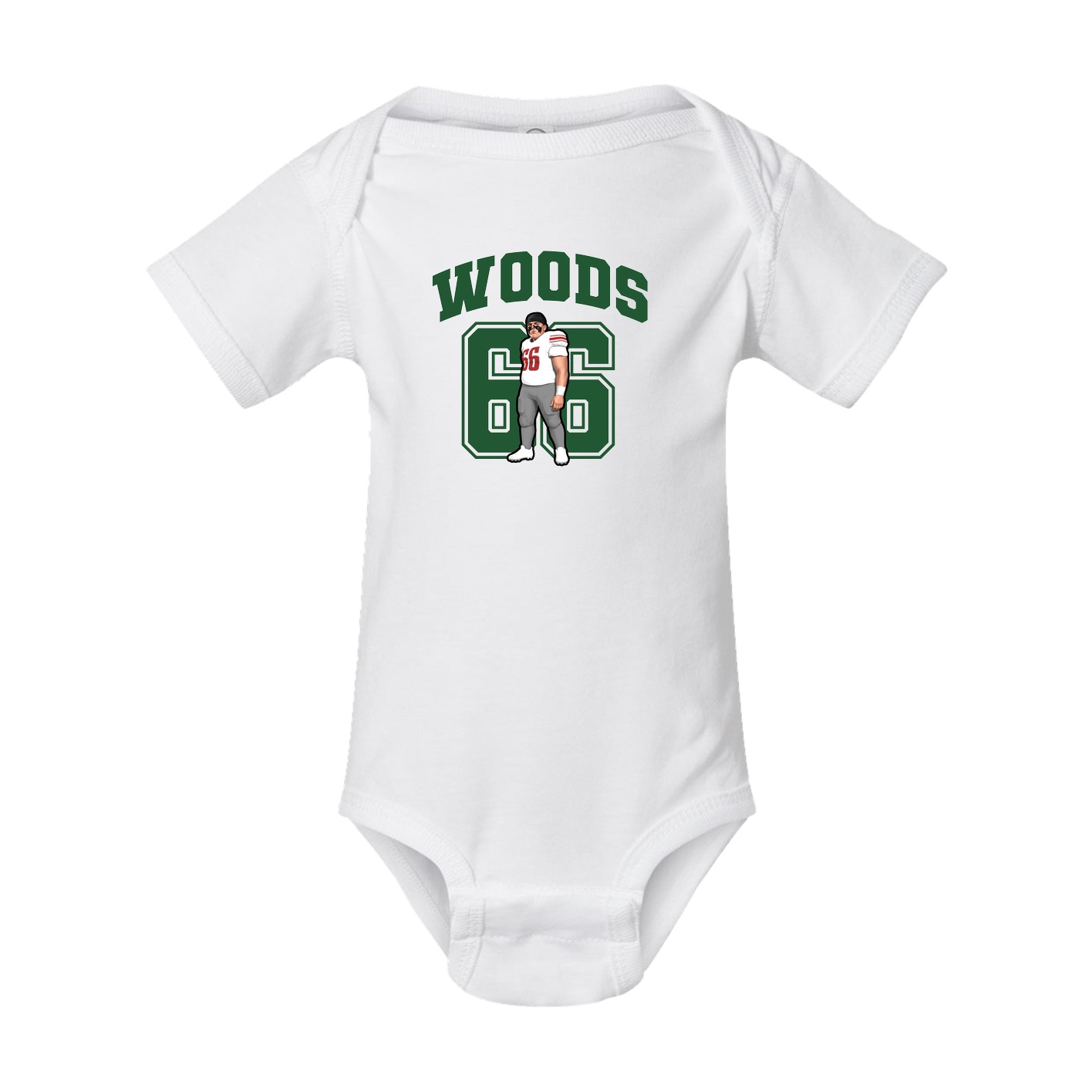 Baby Onesie — Number in White