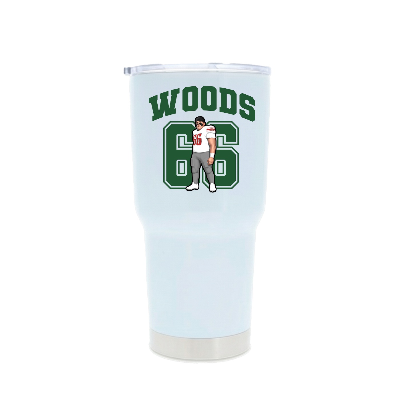 30oz Stainless Steel Tumbler — Number in White