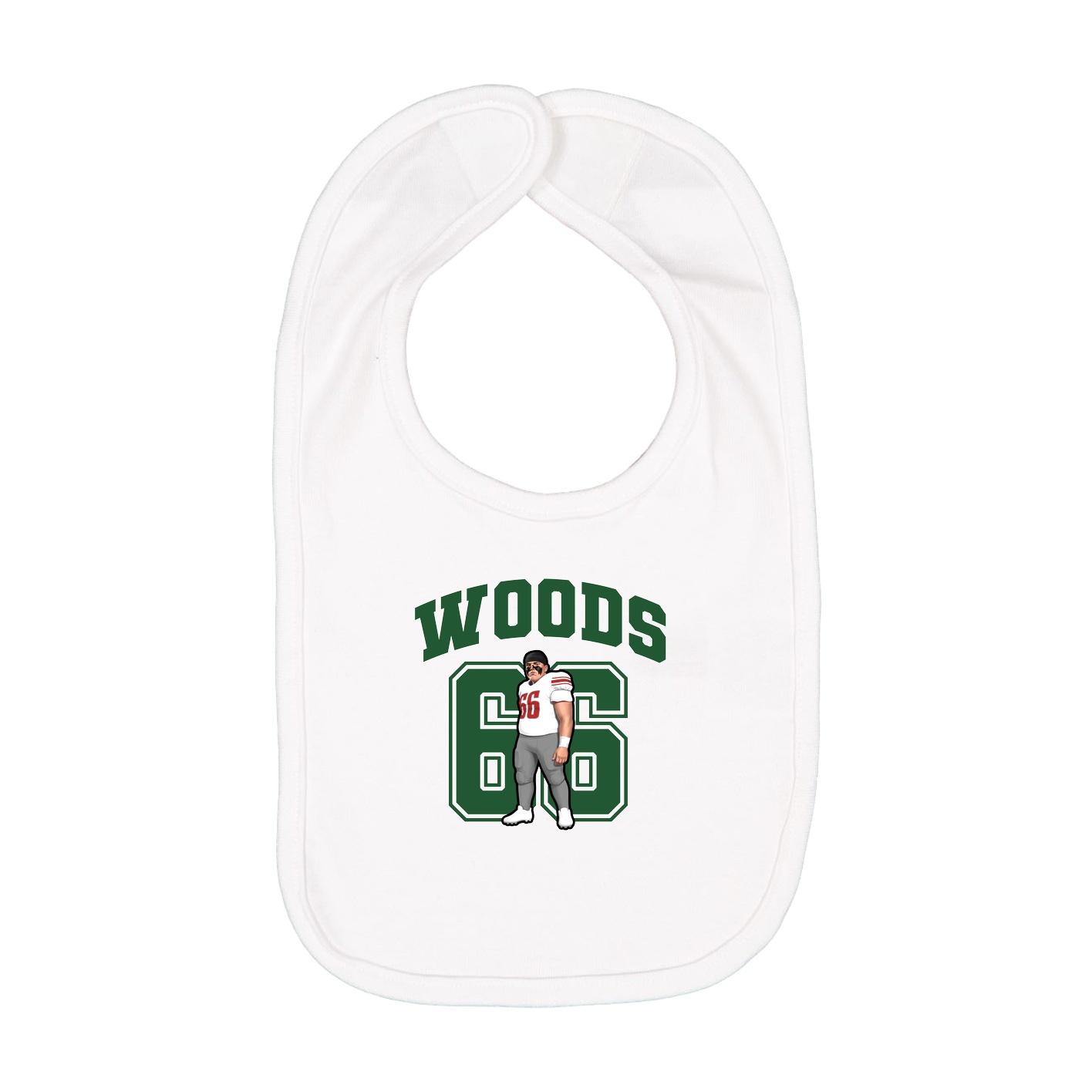 Infant Bib — Number in White