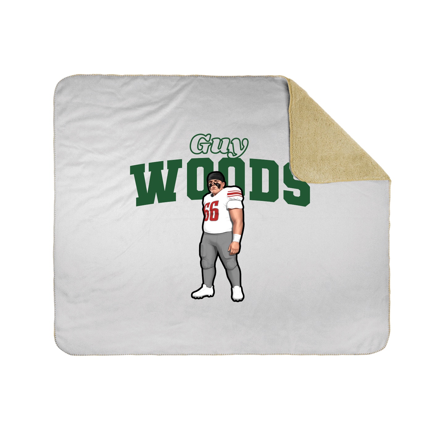 Throw Blanket — Name Arch in White