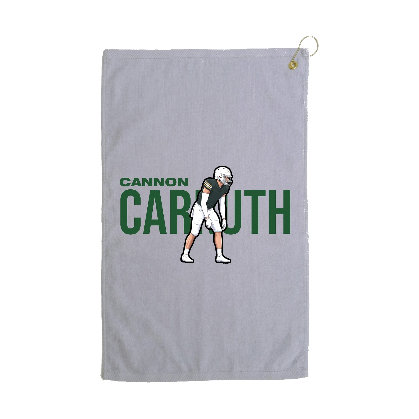 Golf Towel — Player Name in Grey