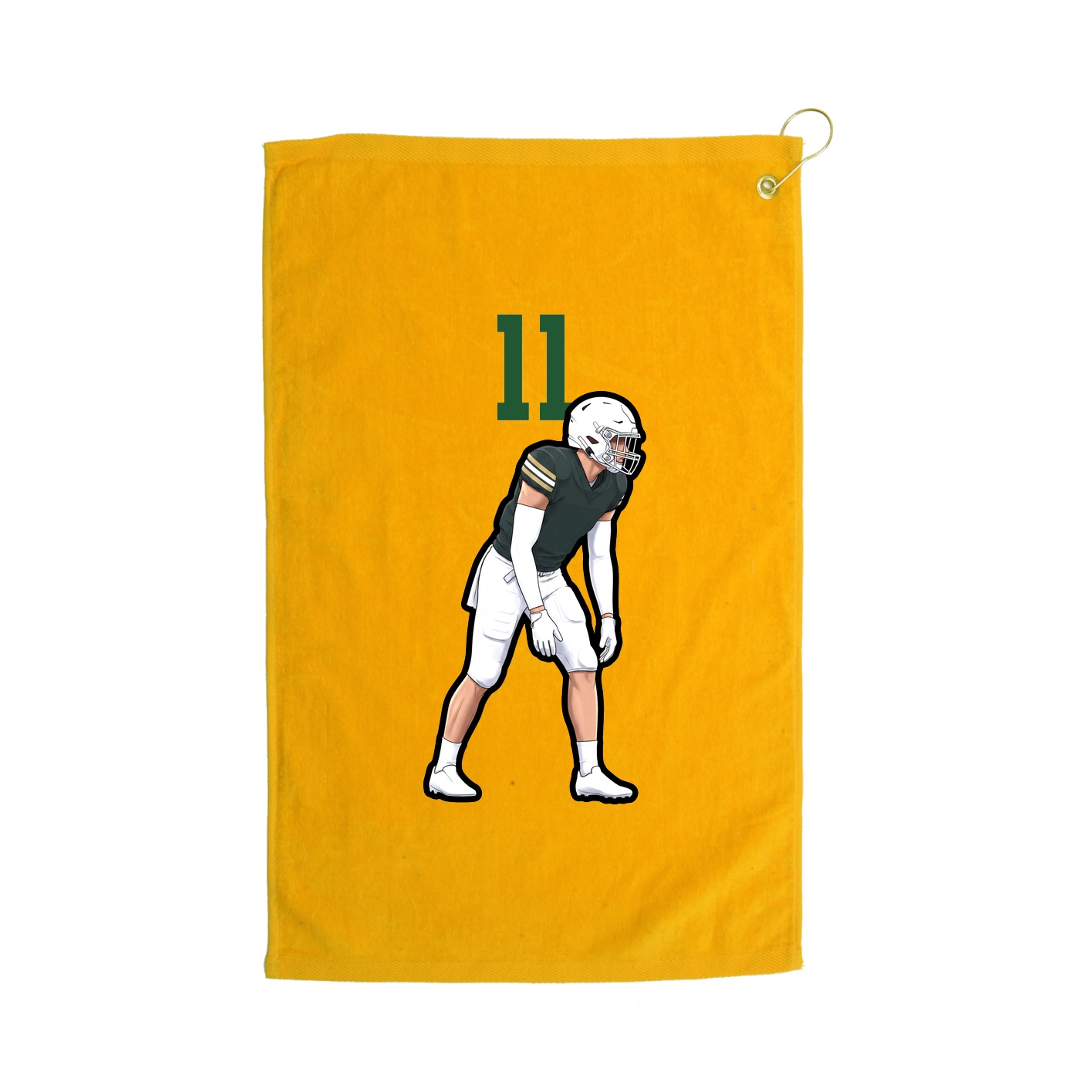 Golf Towel — Number Top in Gold