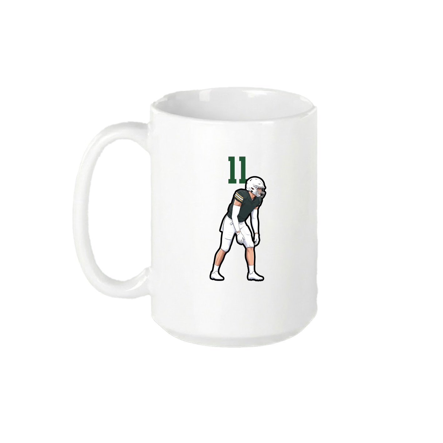 15oz Coffee Mug — Number Top in White