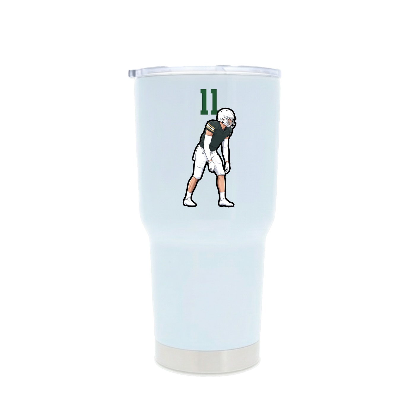 30oz Stainless Steel Tumbler — Number Top in White