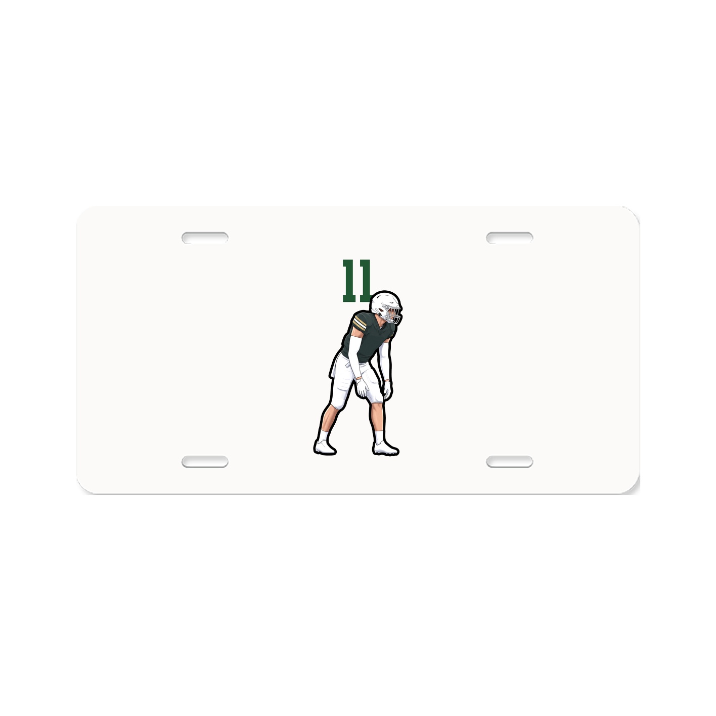 License Plate — Number Top in Classic
