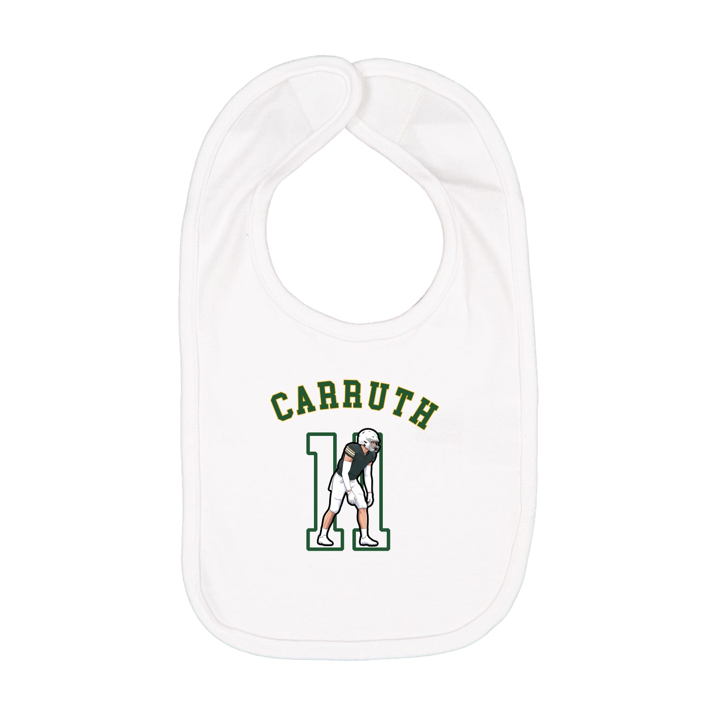 Infant Bib — Shirsey Arch in White