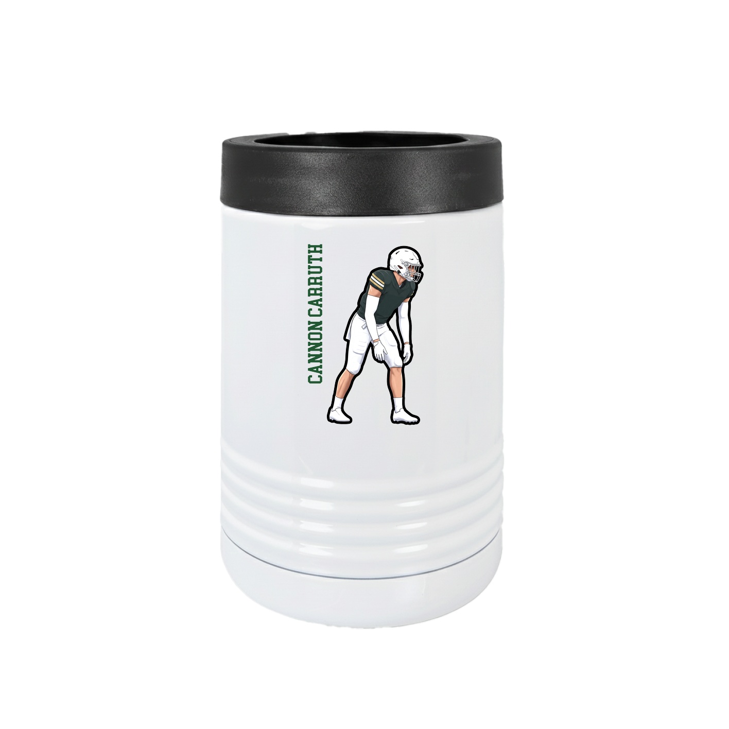 Beverage Holder — Name Vertical in White
